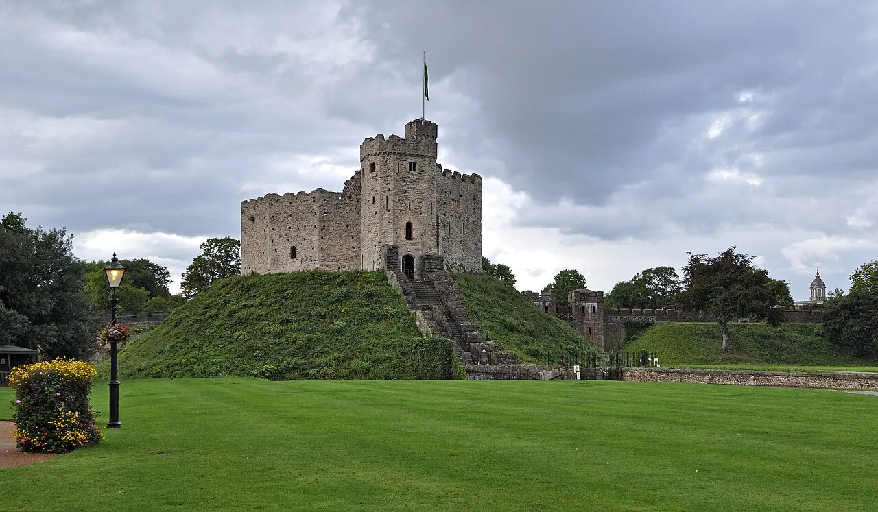Cardiff Castle in Cardiff, Wales.
