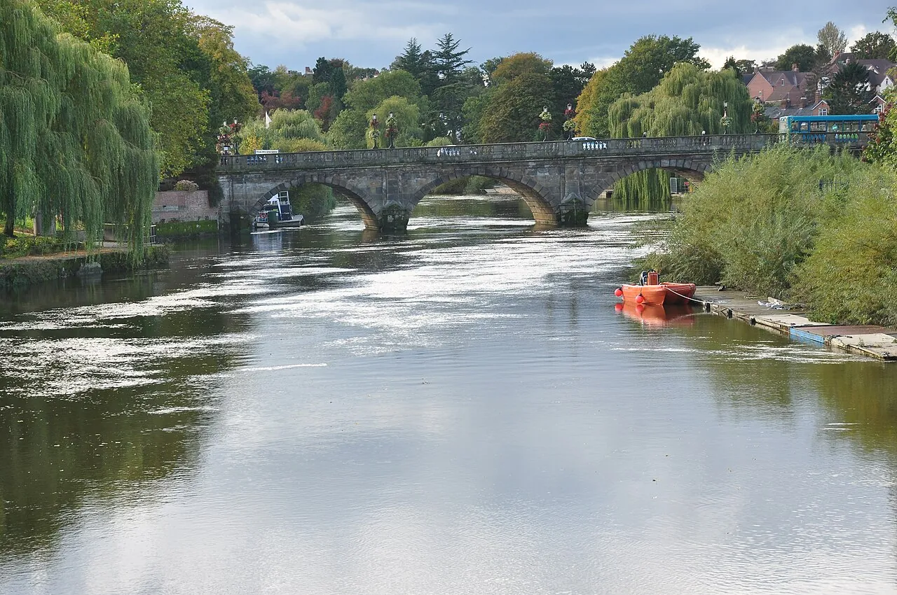 River Severn at Shrewsbury, Shropshire, England.