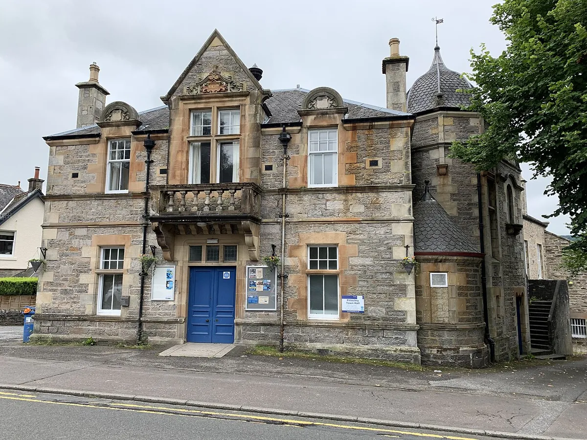 Pitlochry Town Hall in Perth and Kinross, Scotland.