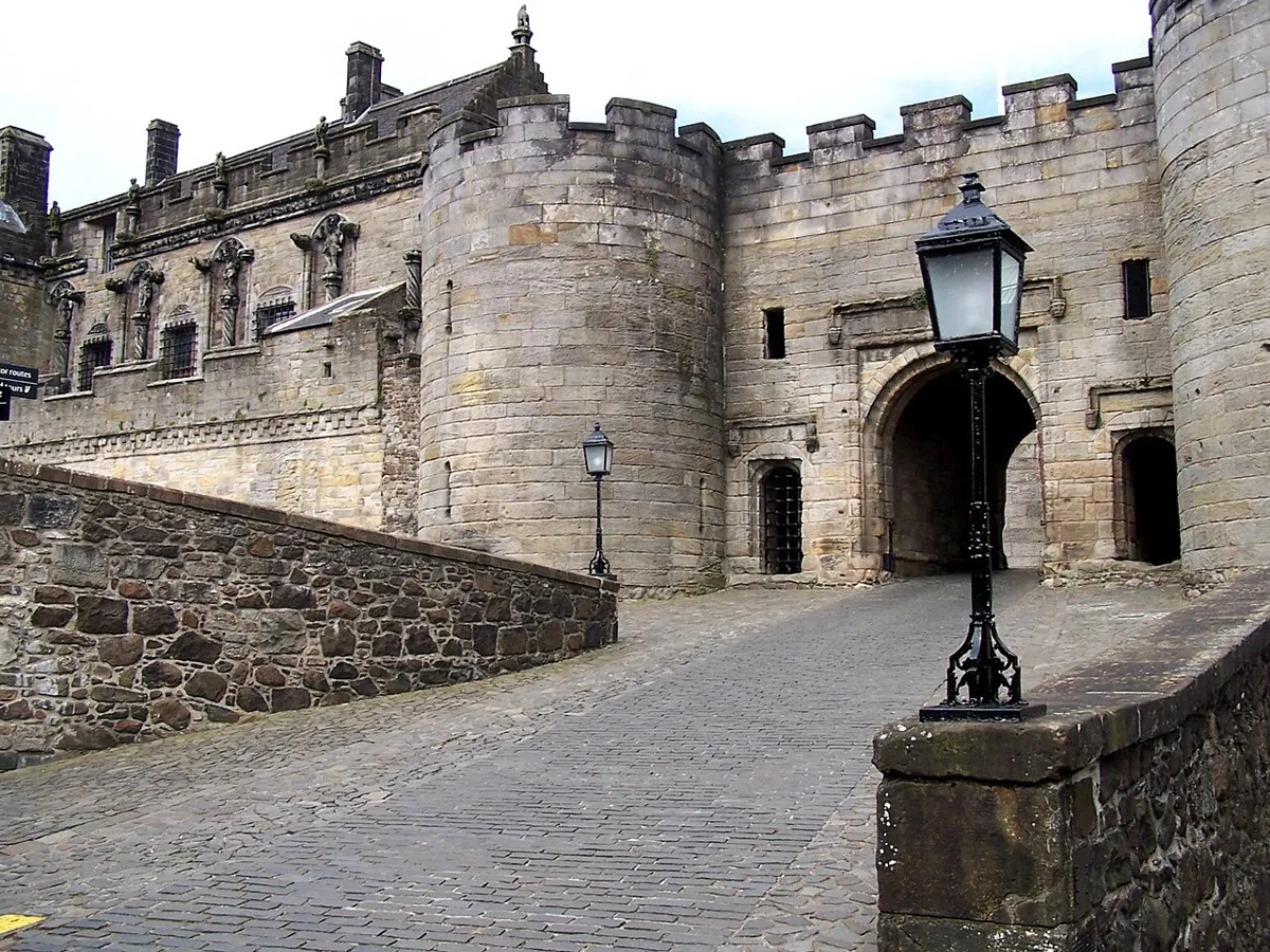 The entrance gate of Stirling Castle, Scotland.